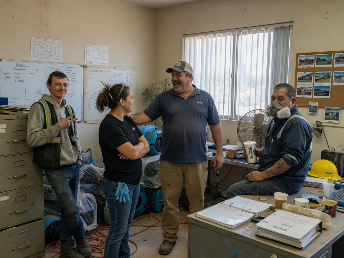 The Midland Water & Mold Help team at work in Midland
