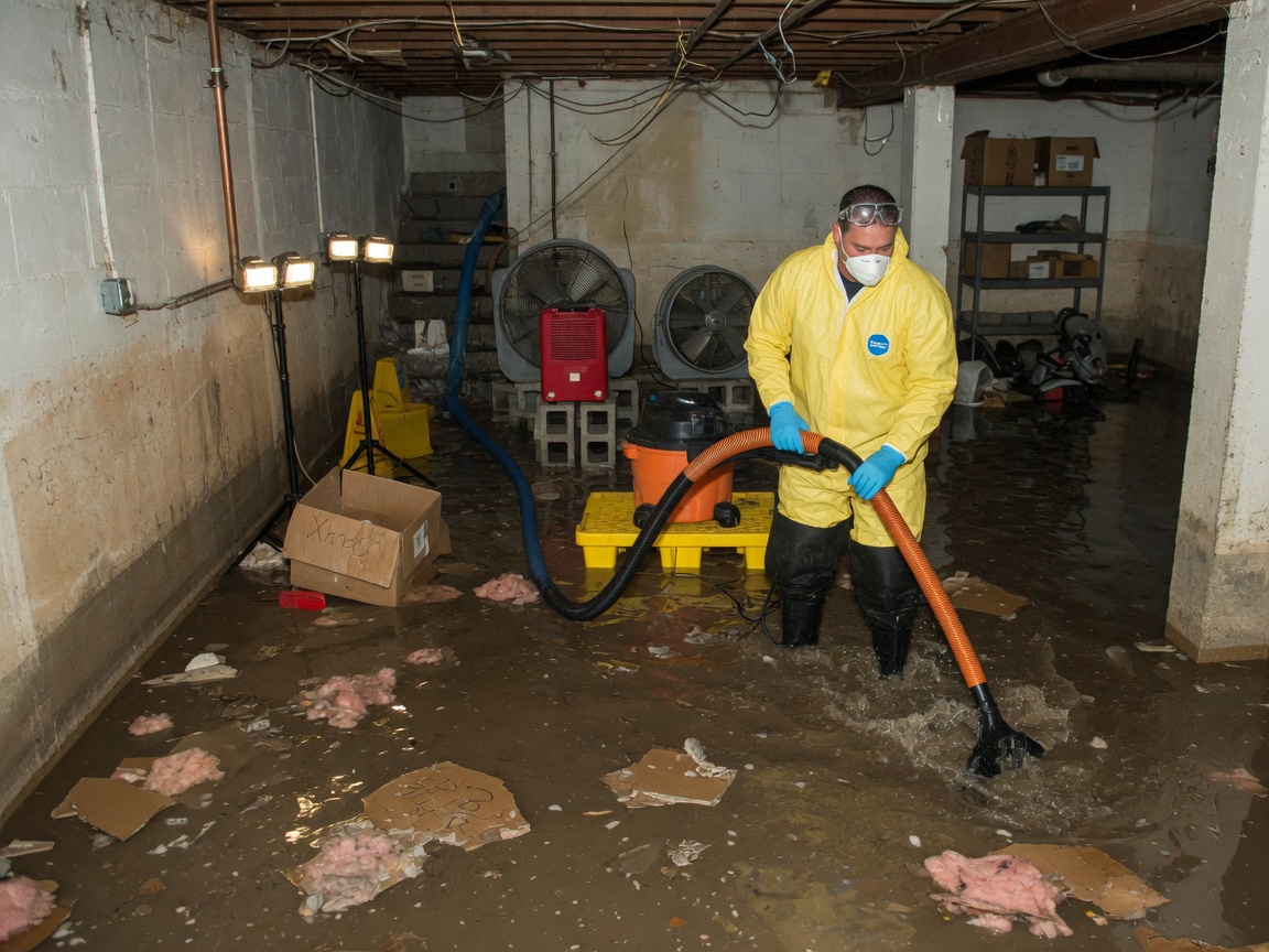 Flooded Basement Cleanup in Midland