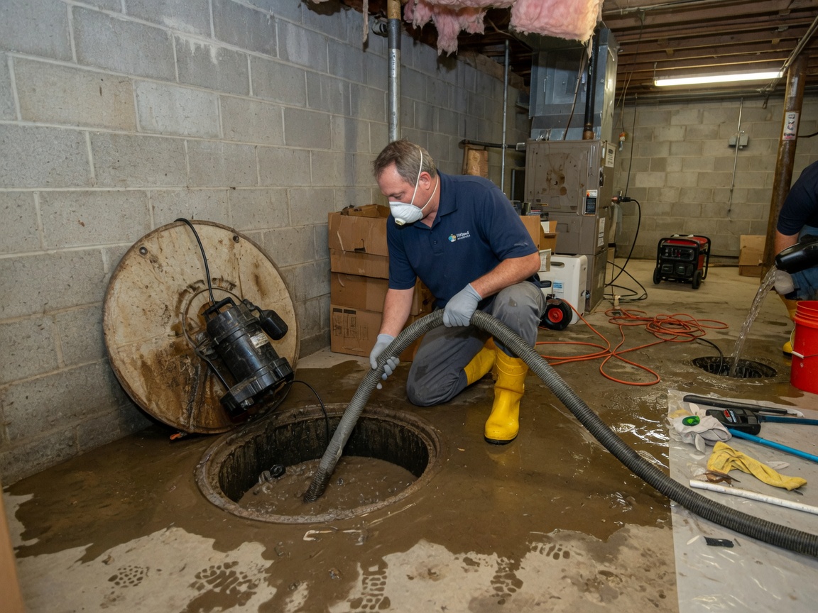 Sump Pump Failure Cleanup in Midland